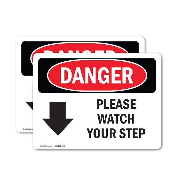 Signmission 7 in Height, 10 in Width, Vinyl Decal, Rectangle OS-2PACK-DS-D-710-L-2117 - main